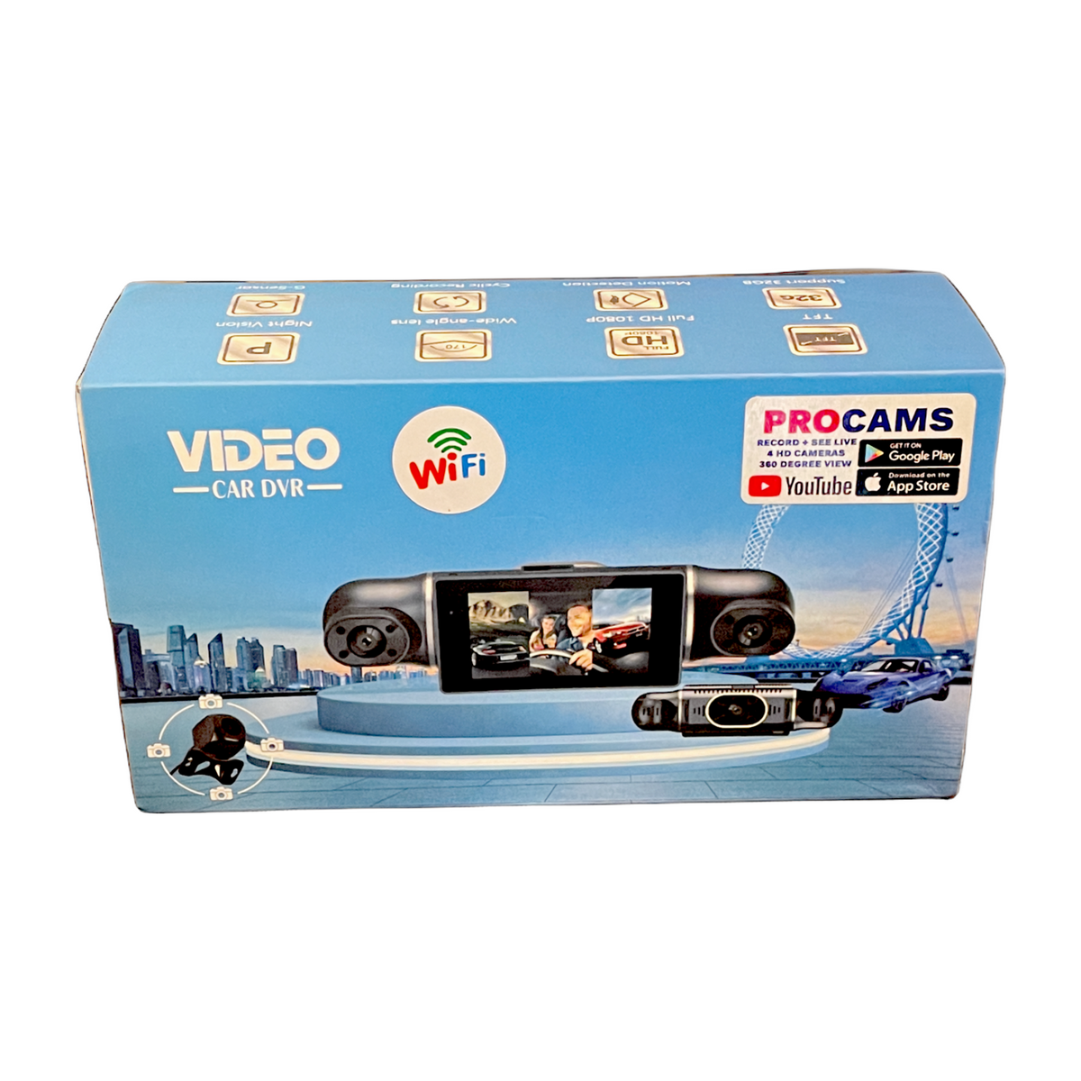 PROCAMS 360 DASHCAM with WiFi